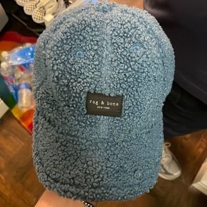 NWOT Rag & Bone shearling blue hat